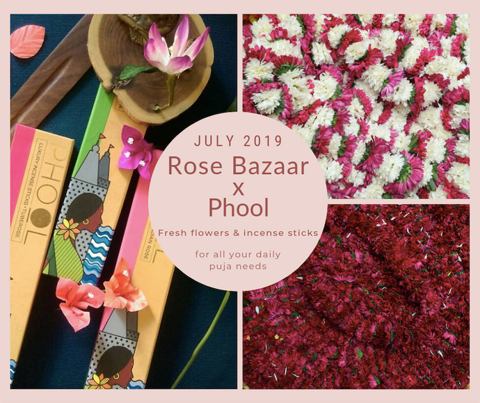 Rose Bazaar X Phool: Natural Incense Sticks with your Puja Flowers