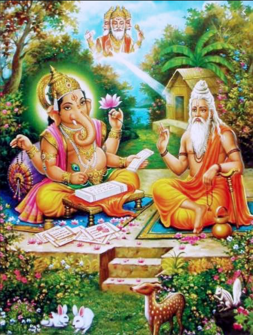 Ganesha Writes the Mahabharata